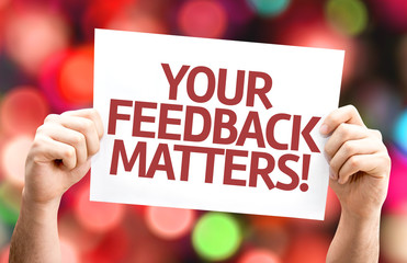 Your Feedback Matters card with colorful background