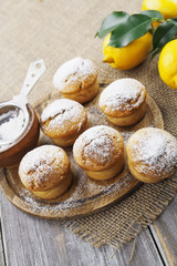 Homemade lemon muffins