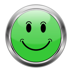 Smiley smilie buttom grün #150116-03