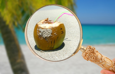 Focusing in on a tropical drink