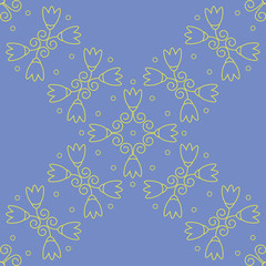 Fototapeta na wymiar Vector Illustration - Seamless floral lilac wallpaper