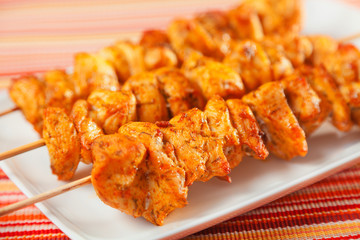 Moroccan chicken skewer