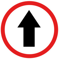 straight ahead sign