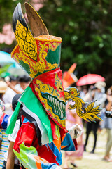 LOEI ,THAILAND-JUNE 28: Ghost Festival "Phi Ta Khon". The mask p