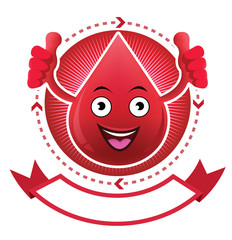 Cartoon smiling blood banner