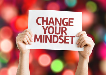 Change your Mindset card with colorful background