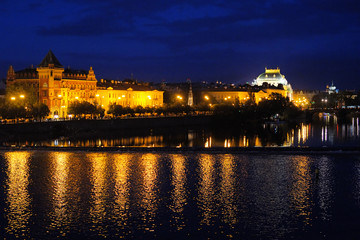 Fototapeta na wymiar Night cityscape of Prague