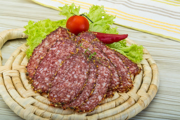 Sliced salami