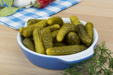 Marinated small cucumber