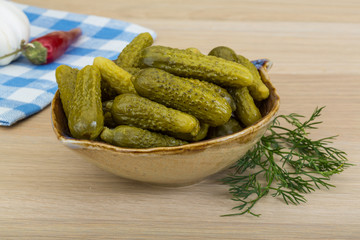 Marinated small cucumber