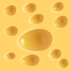 Holes of cheese. Vector.