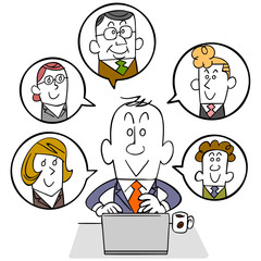 ビジネスマンとSNS