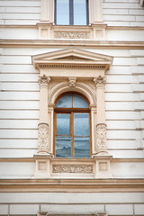 window with beautiful architecture modeling and columns