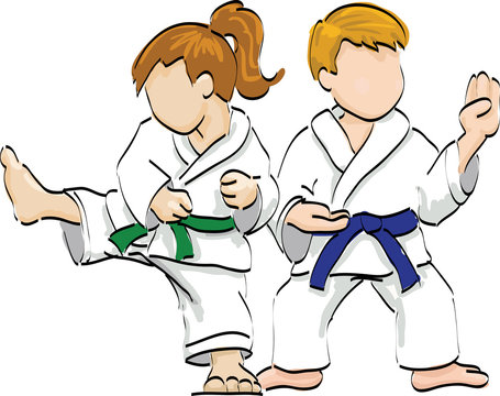 Two kids karate