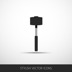 Vector sledgehammer in a flat style with shadow.