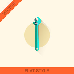 Wrench key sign icon. Service tool symbol.
