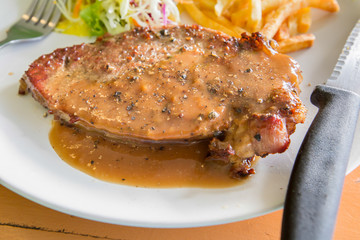 Grilled beef steak