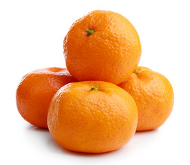Tangerines isolated on white
