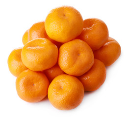 Tangerines isolated on white