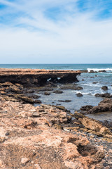 Fototapeta na wymiar Wild Boavista Island coast in Cape Verde - Cabo Verde