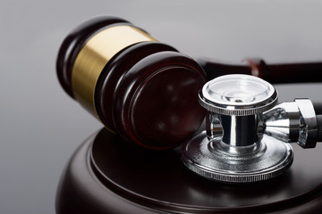 Gavel And Medical Stethoscope