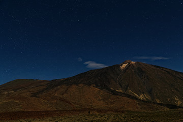 Teide Volcano by night on Tenerife