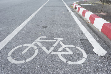 Obraz premium Bicycle road sign
