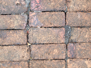 Grunge orange brick wall background texture