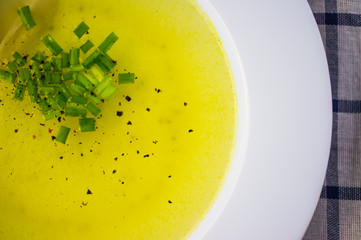 Chicken broth, soup