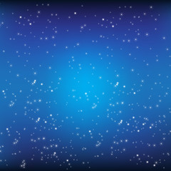 Blue background and stars vector