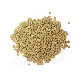 lentils isolated, white background