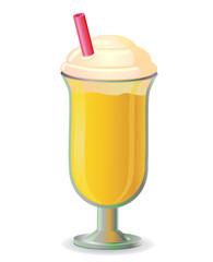 Yellow colored shake vector