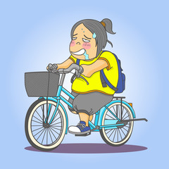 girl riding bicycle