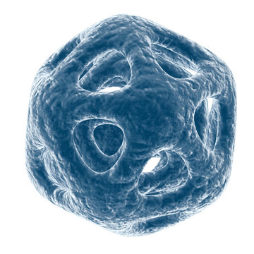 Three-dimensional render medical illustration - conceptual virus