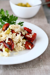 Rice with sun-dried tomatoes