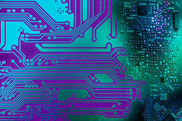 Circuits and chips violet