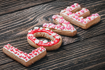 word love of cookies for the holiday