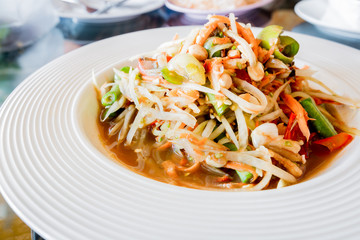 Thai papaya salad,Som tum.