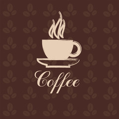 Vector background with coffee cup