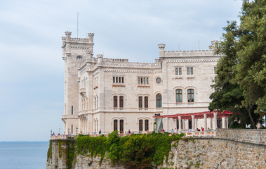Fototapeta na wymiar Miramare castle, Trieste, Italy.