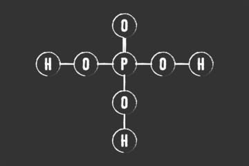 Fototapeta na wymiar Chemical Formula Of Phosphoric Acid