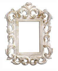 antique victorian style frame. isolated on white