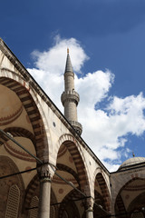 Fototapeta na wymiar View of Blue Mosque courtyard