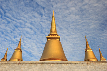 Fototapeta premium Nine-end Pagoda in The Temple of Marble Pali Canon(tripitaka)