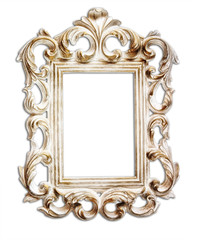 antique victorian style frame. isolated on white  