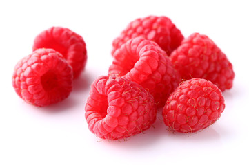 Ripe raspberry in closeup