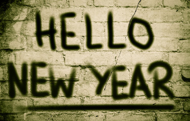 Hello New Year Concept