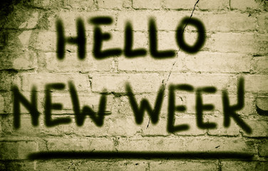 Hello New Week Concept