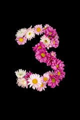 Numbers from flowers