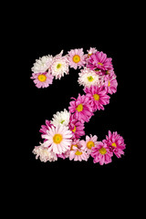Numbers from flowers